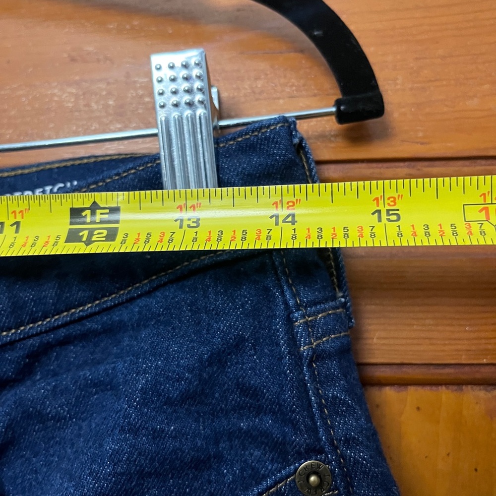 J. Crew Dark Blue Denim Trouser Jeans semi-stretch High Rise - Picture 3 of 10